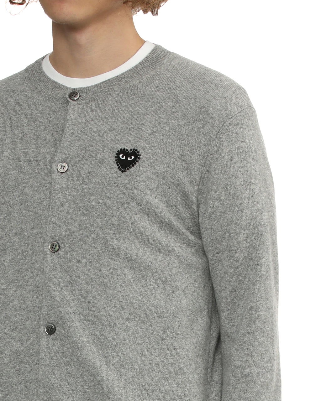 Rhinestone logo cardigan