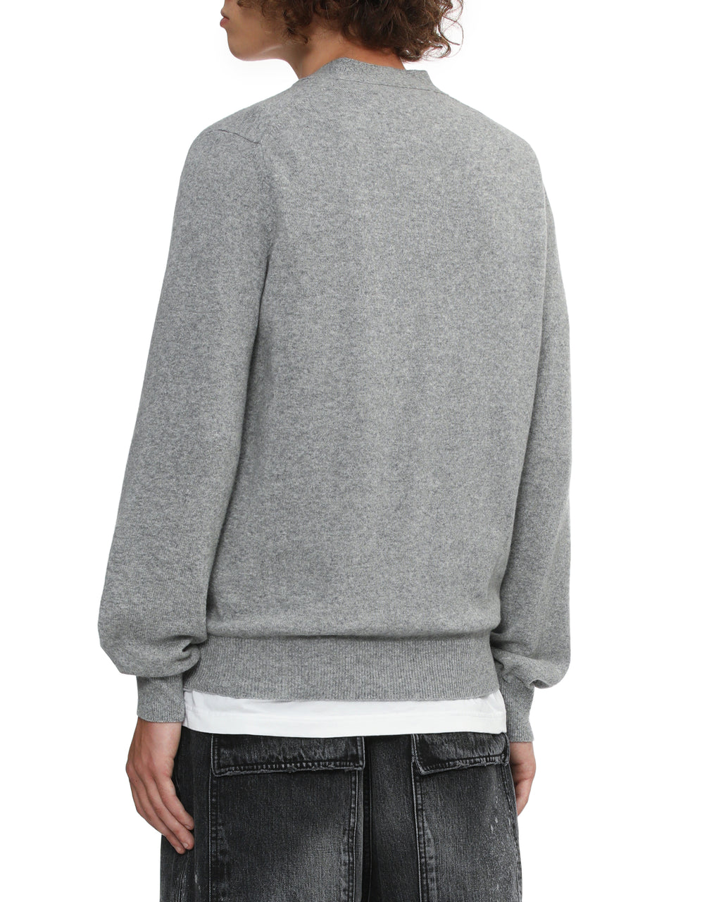 Rhinestone logo cardigan