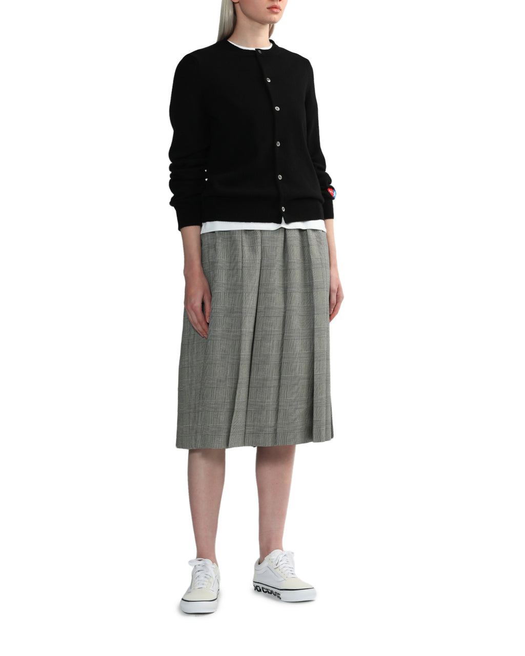 Logo patch wool cardigan
