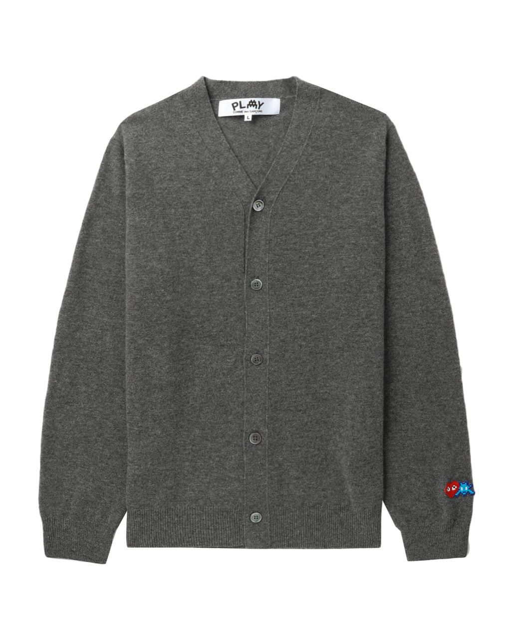 X INVADER embroidered logo cardigan