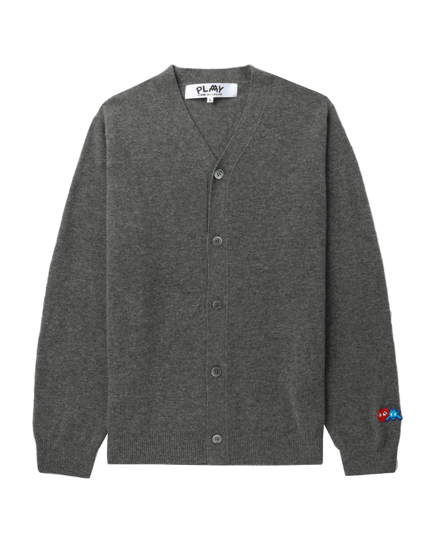 X INVADER embroidered logo cardigan