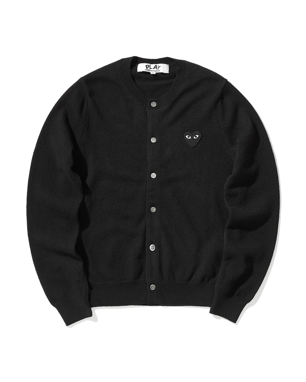 Heart logo wool cardigan