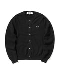 Heart logo wool cardigan
