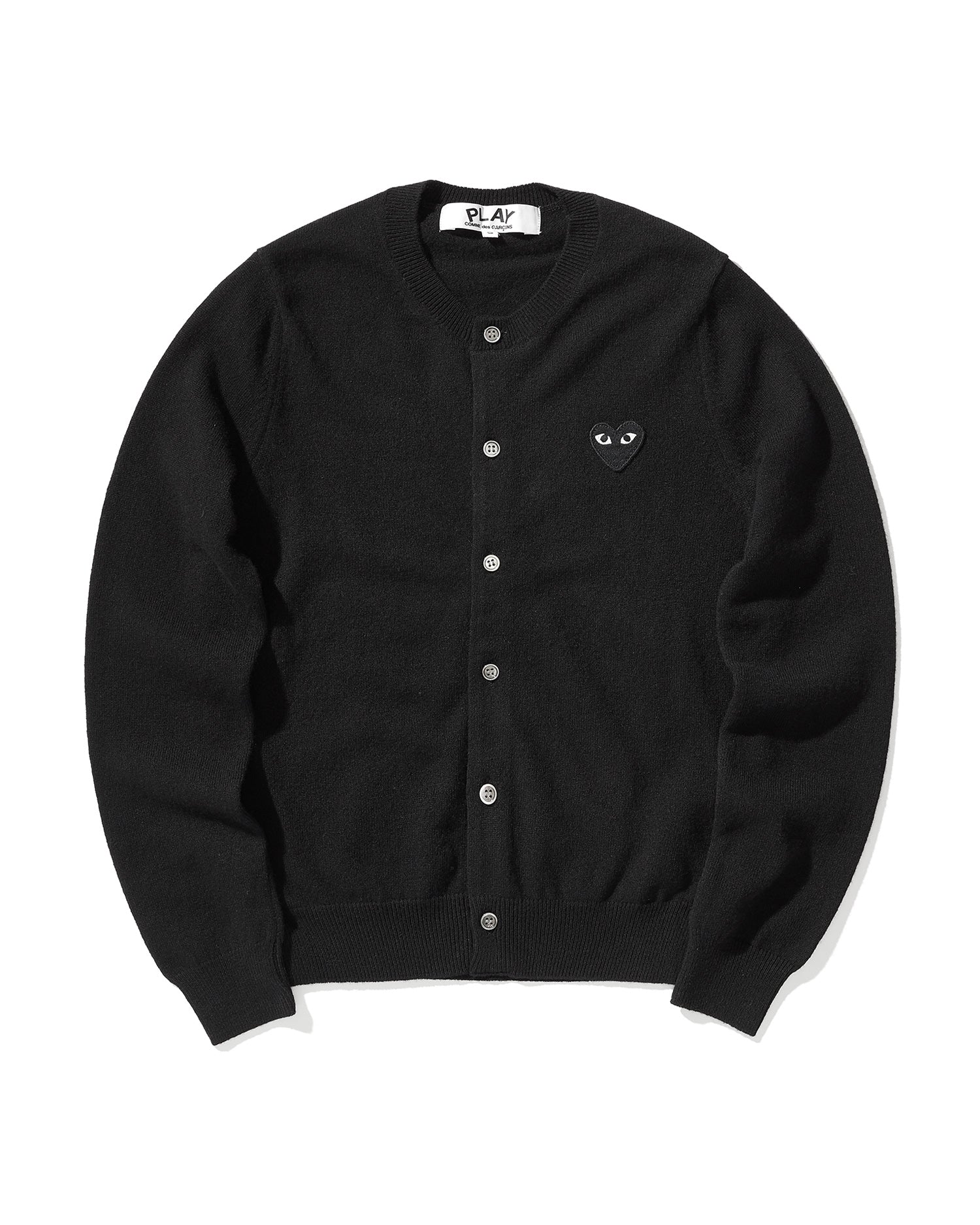 Heart logo wool cardigan
