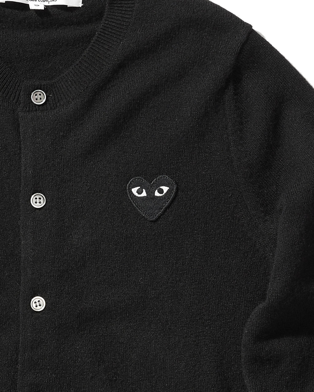 Heart logo wool cardigan