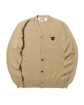 Heart logo wool cardigan