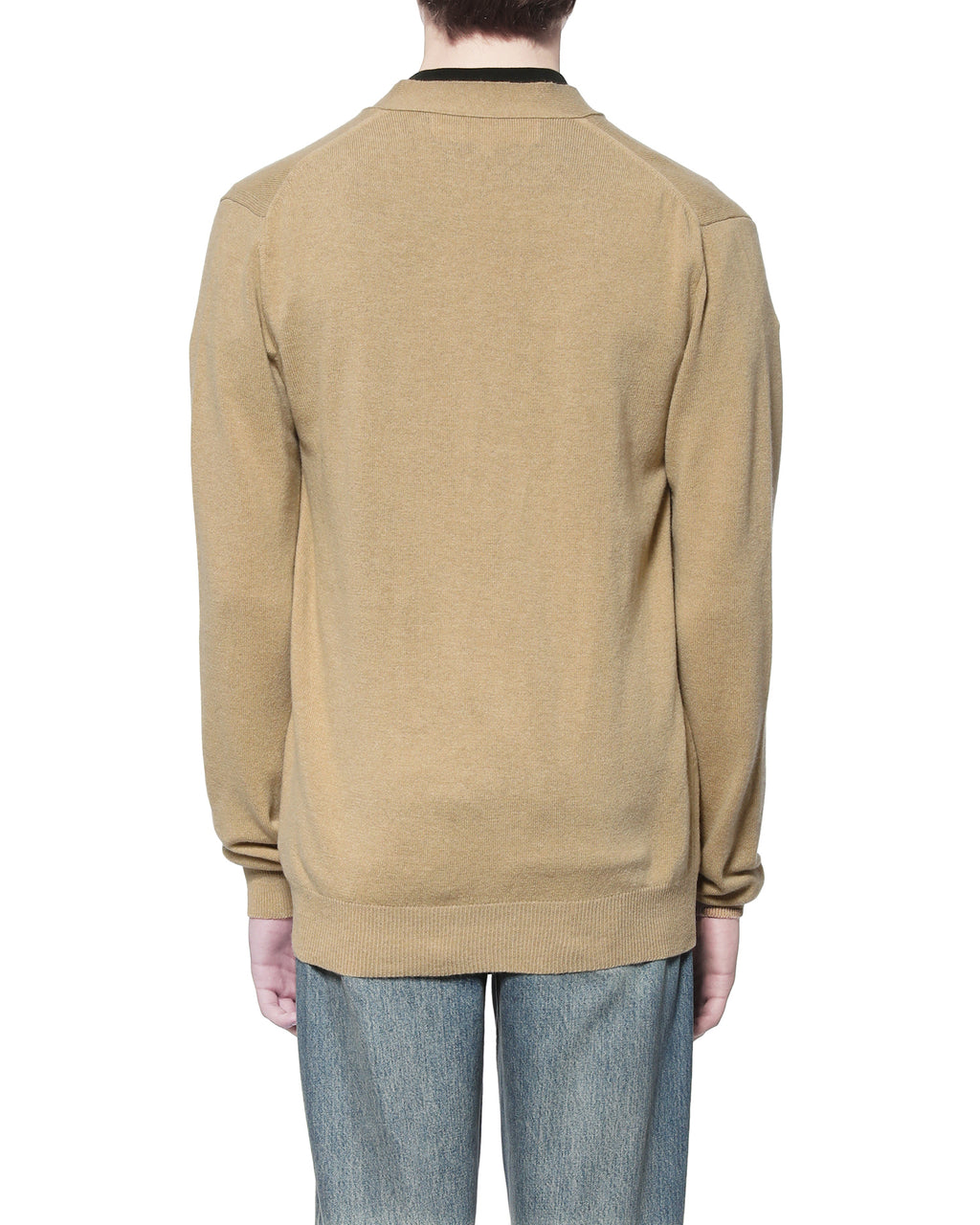 Heart logo wool cardigan