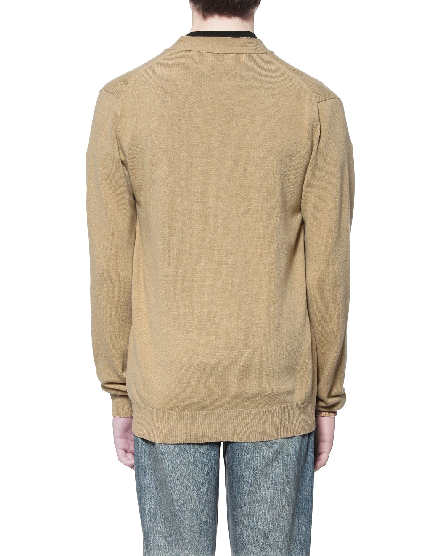 Heart logo wool cardigan