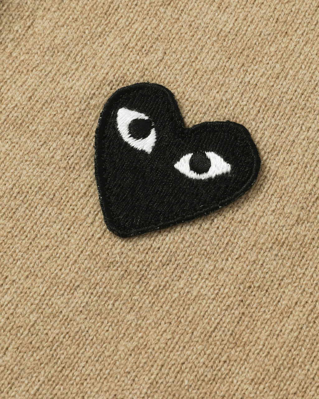 Heart logo wool cardigan