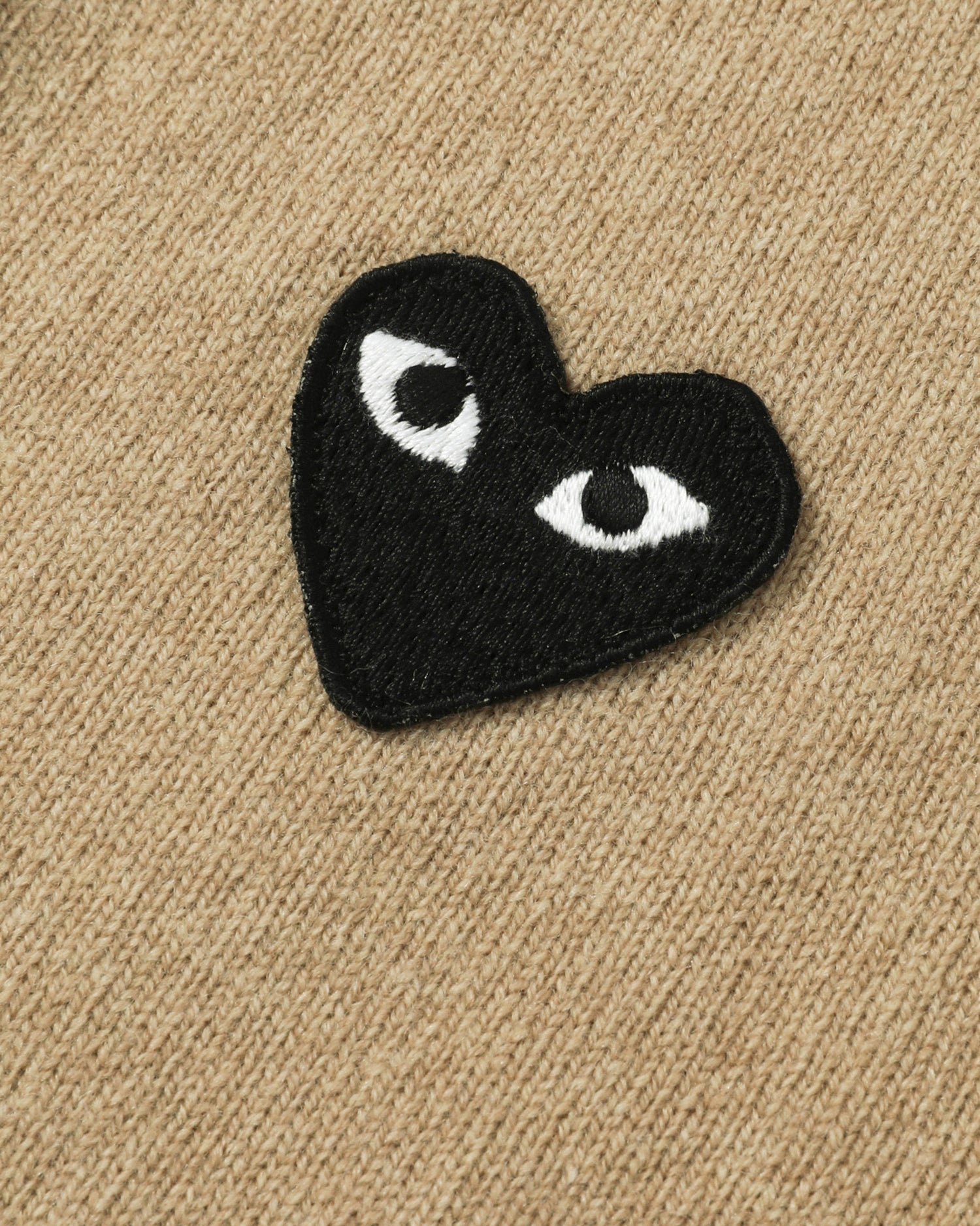 Heart logo wool cardigan