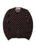 Heart logo polka dot cardigan