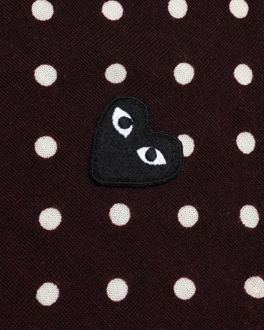 Heart logo polka dot cardigan