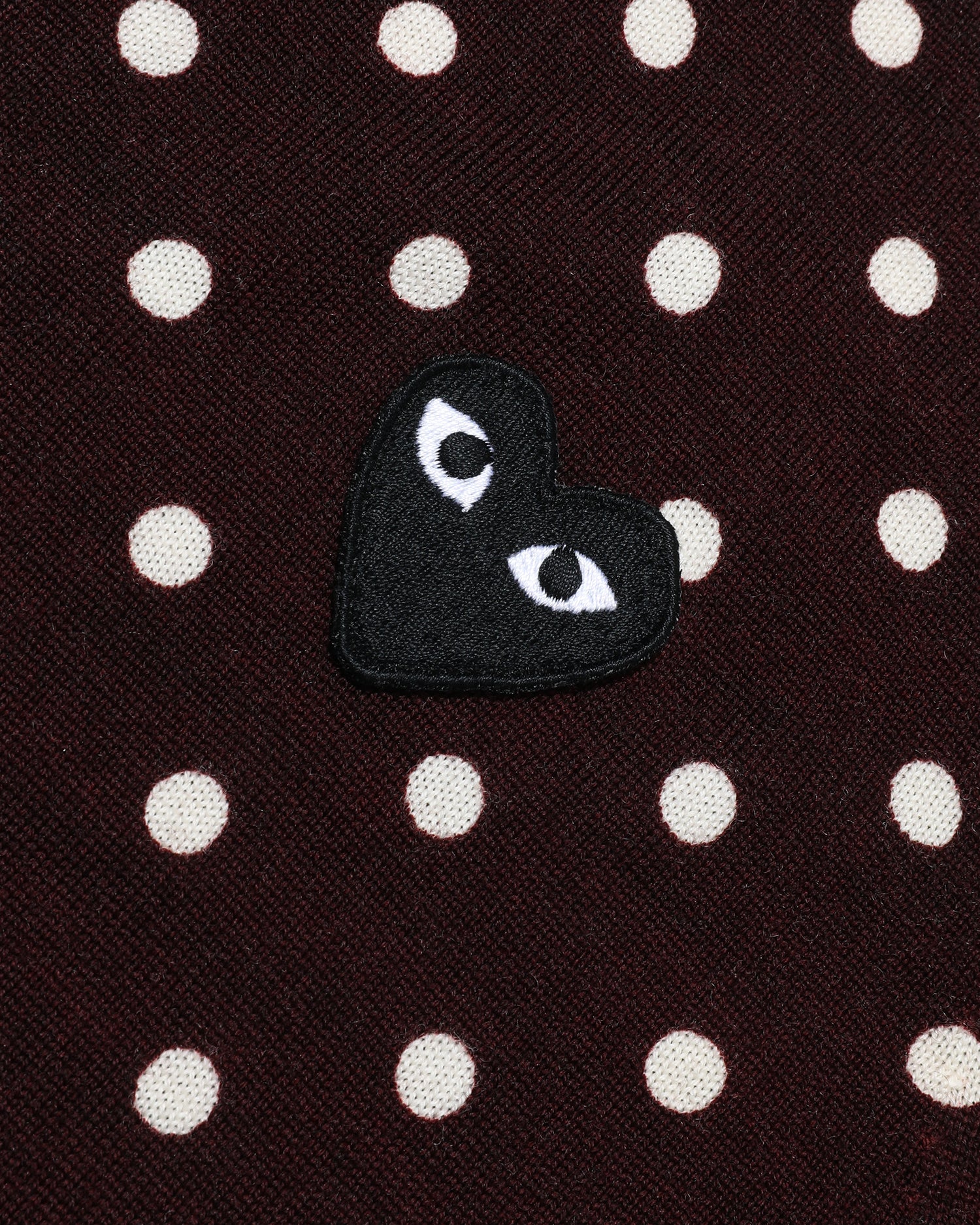 Heart logo polka dot cardigan