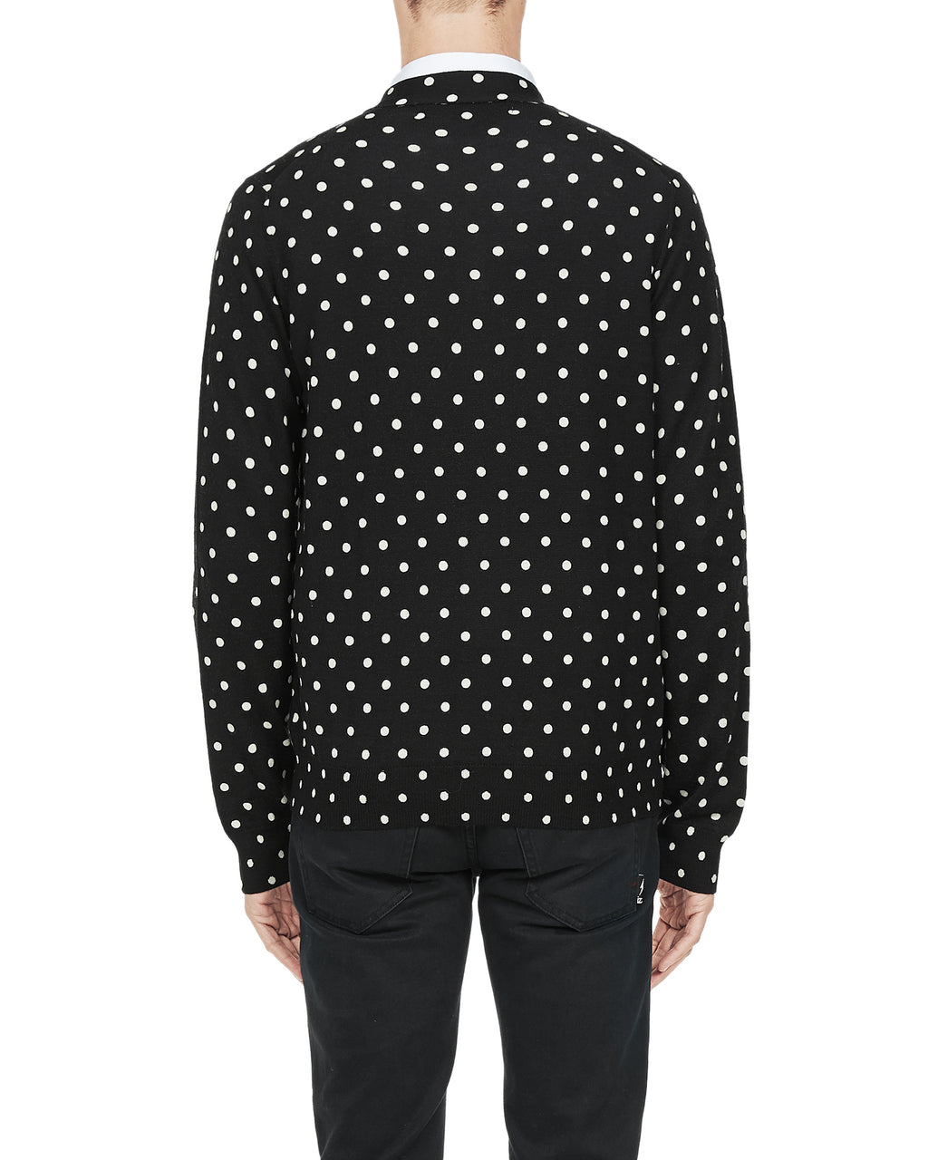 Heart logo polka dot cardigan