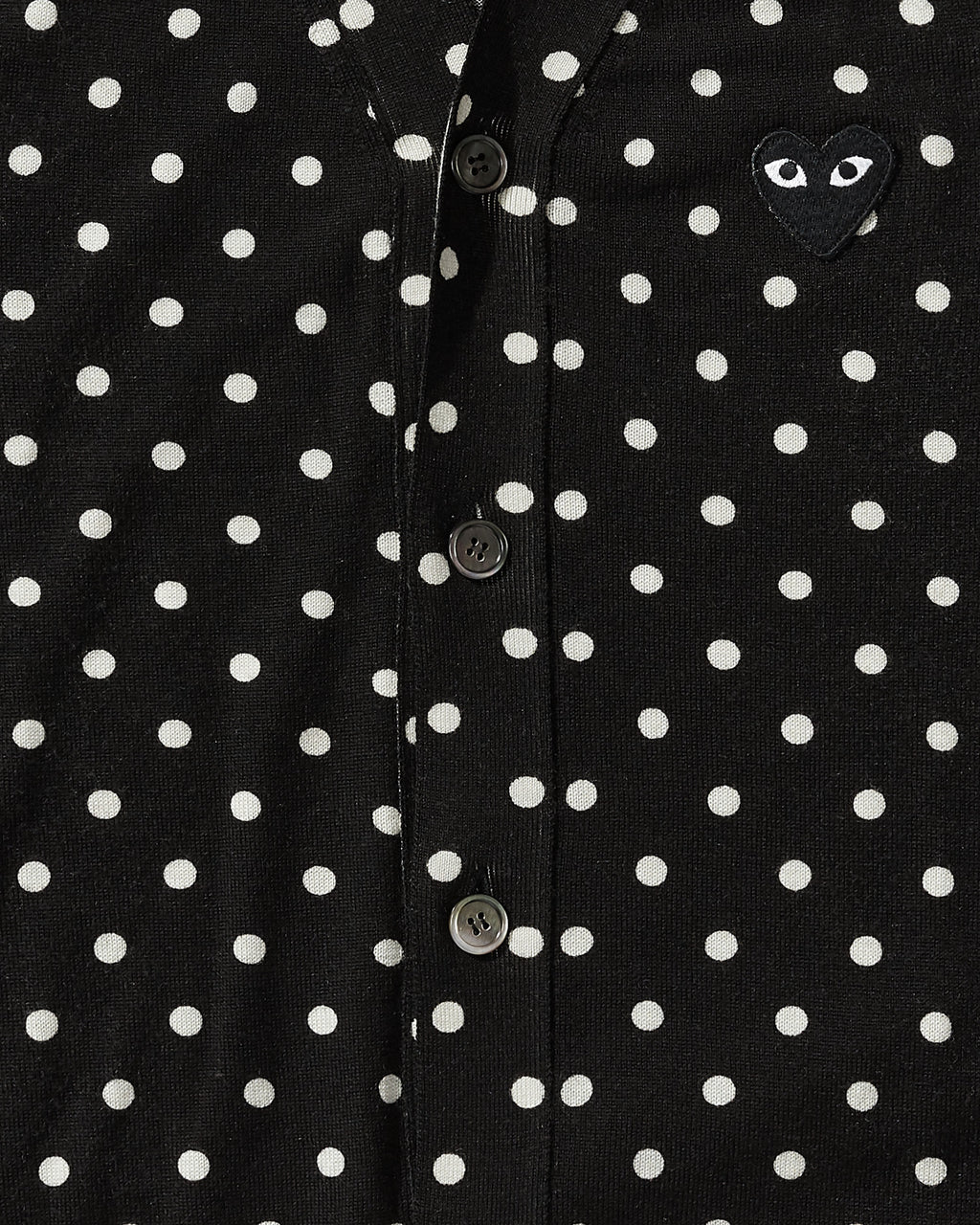 Heart logo polka dot cardigan