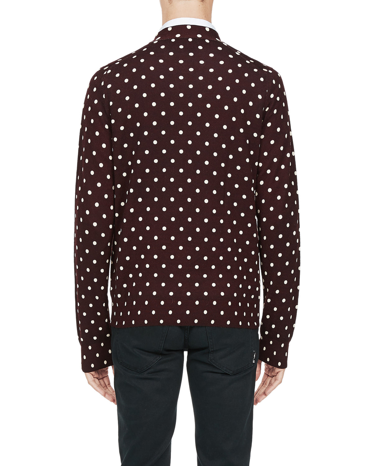 Heart logo polka dot cardigan