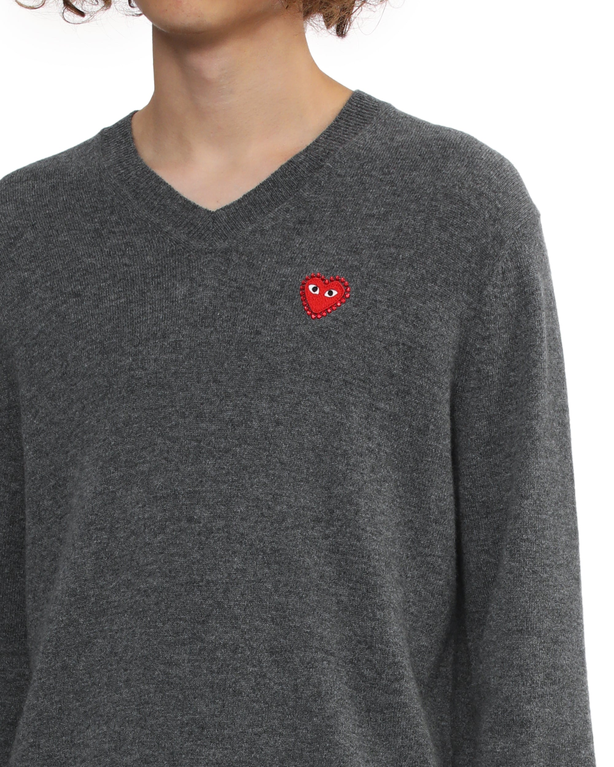 Rhinestone logo sweater