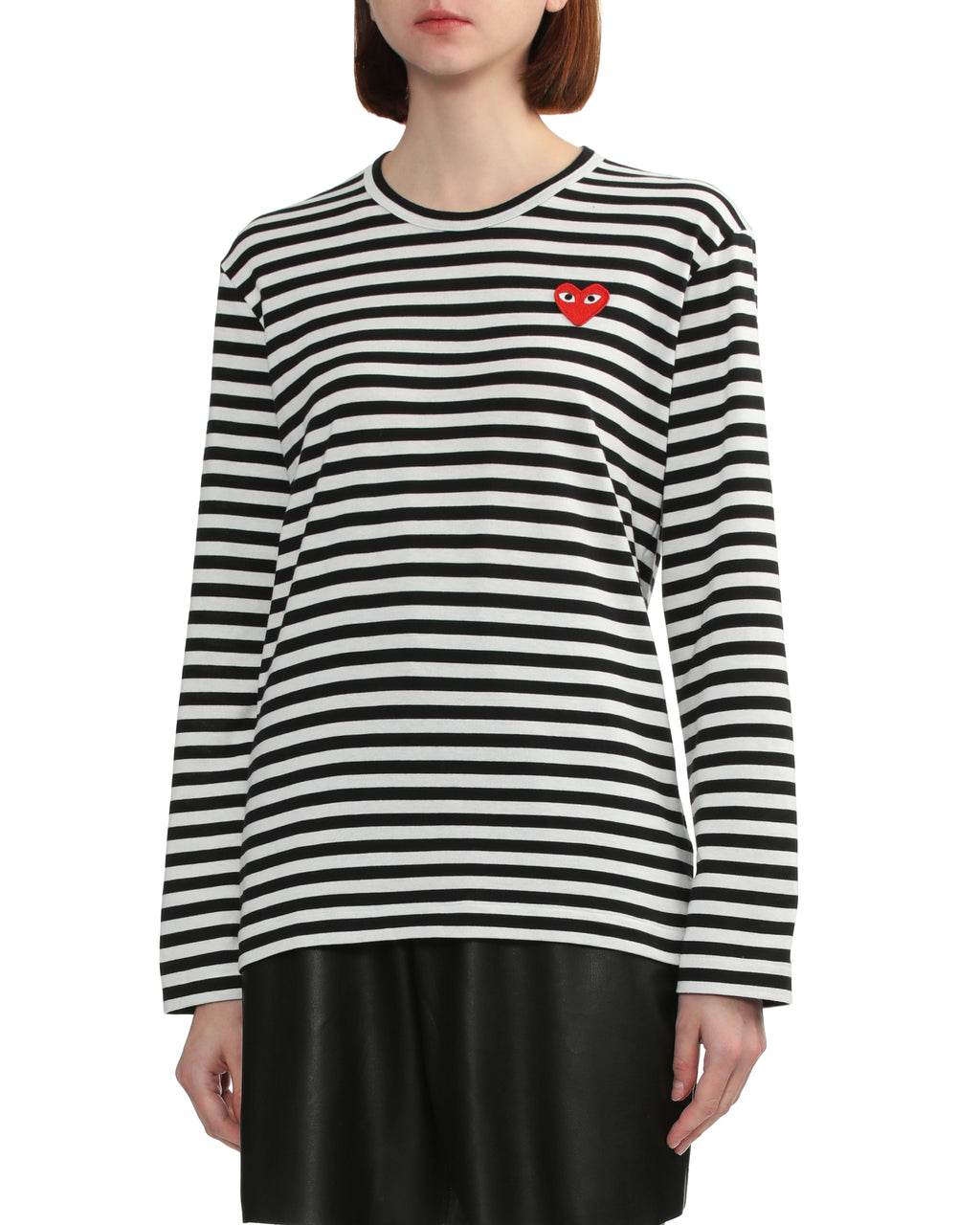 Heart logo striped tee