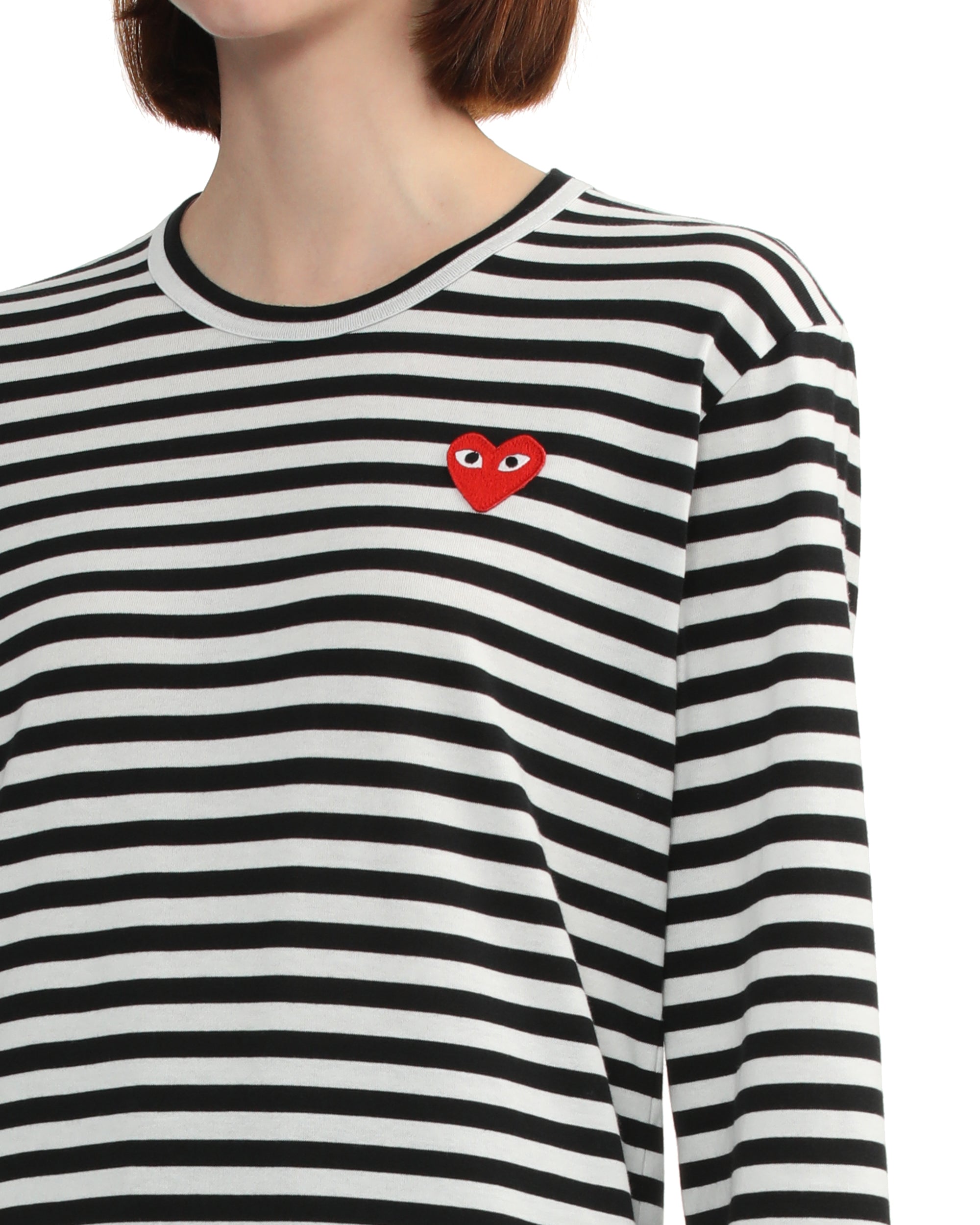 Heart logo striped tee