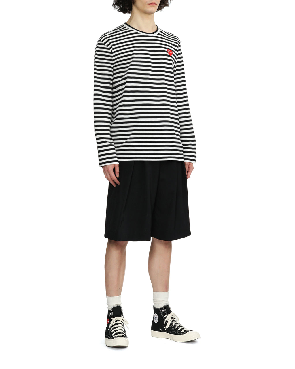 Heart logo striped tee