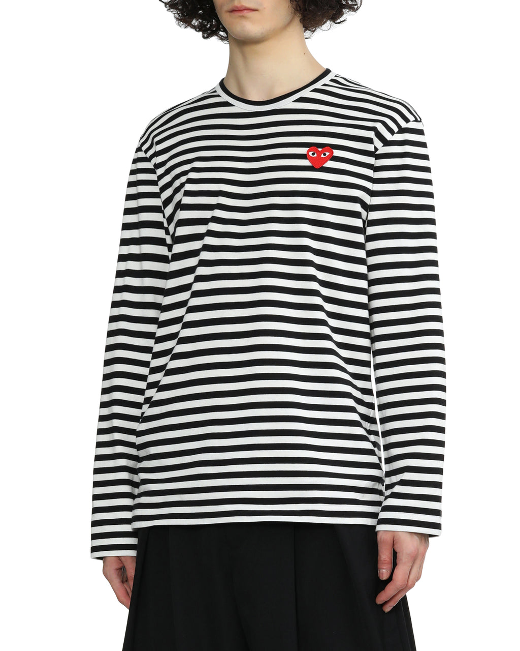Heart logo striped tee
