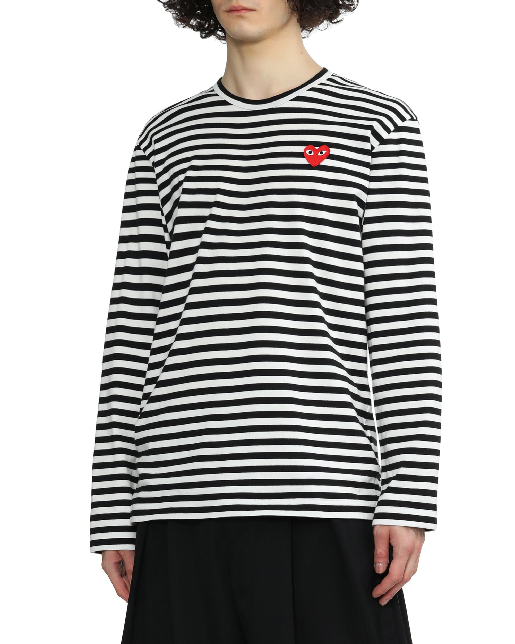 Heart logo striped tee