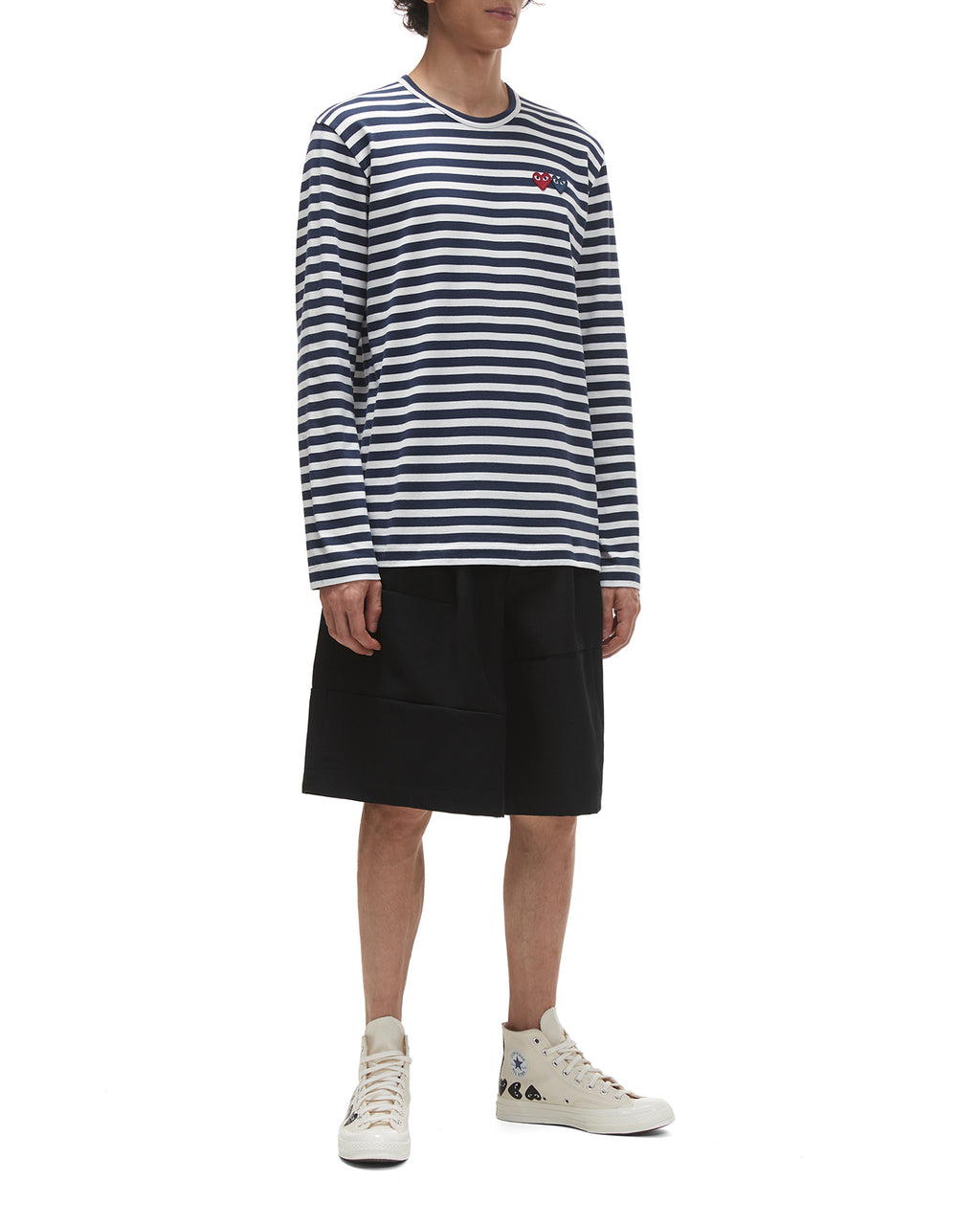 Double heart striped tee