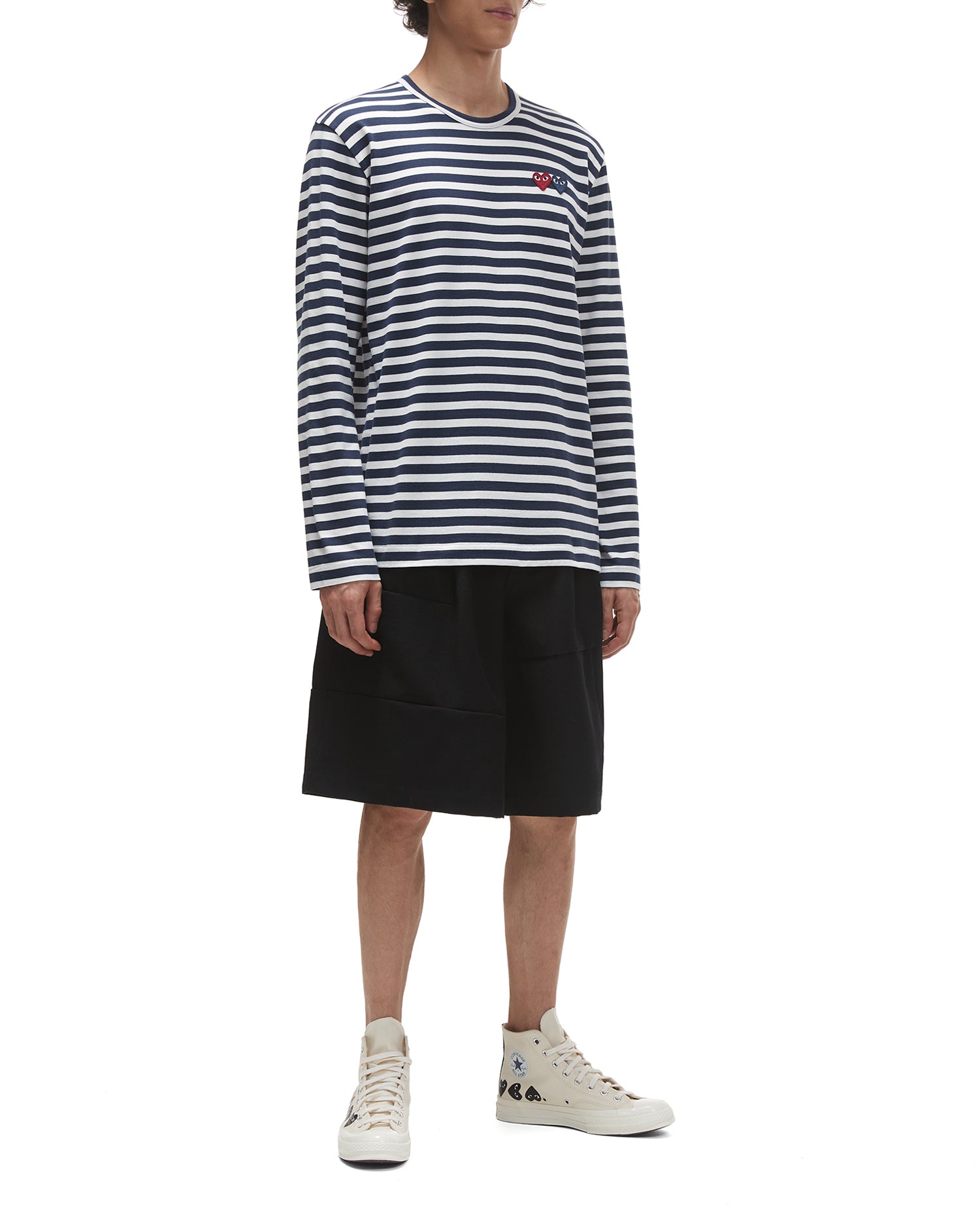 Double heart striped tee