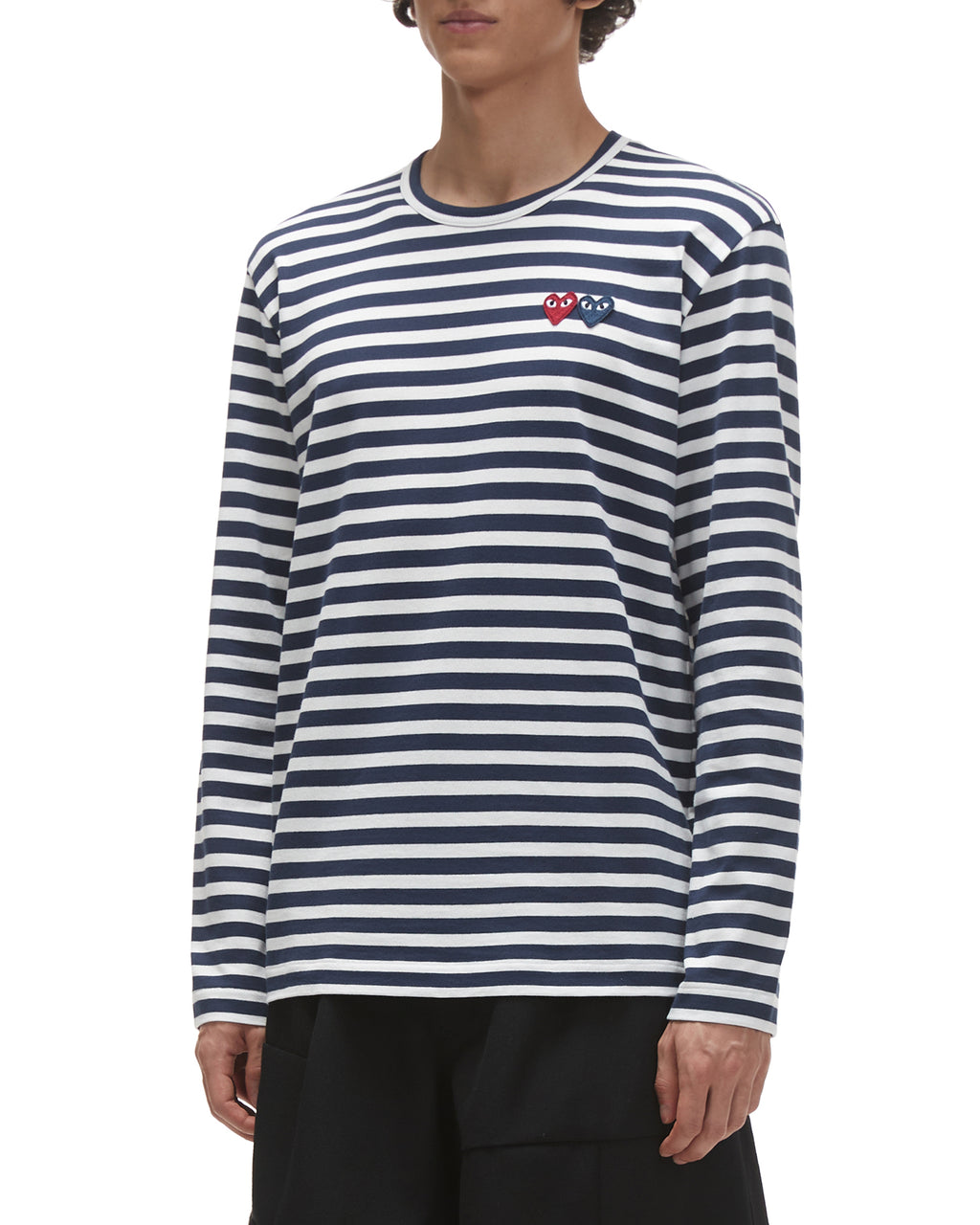 Double heart striped tee