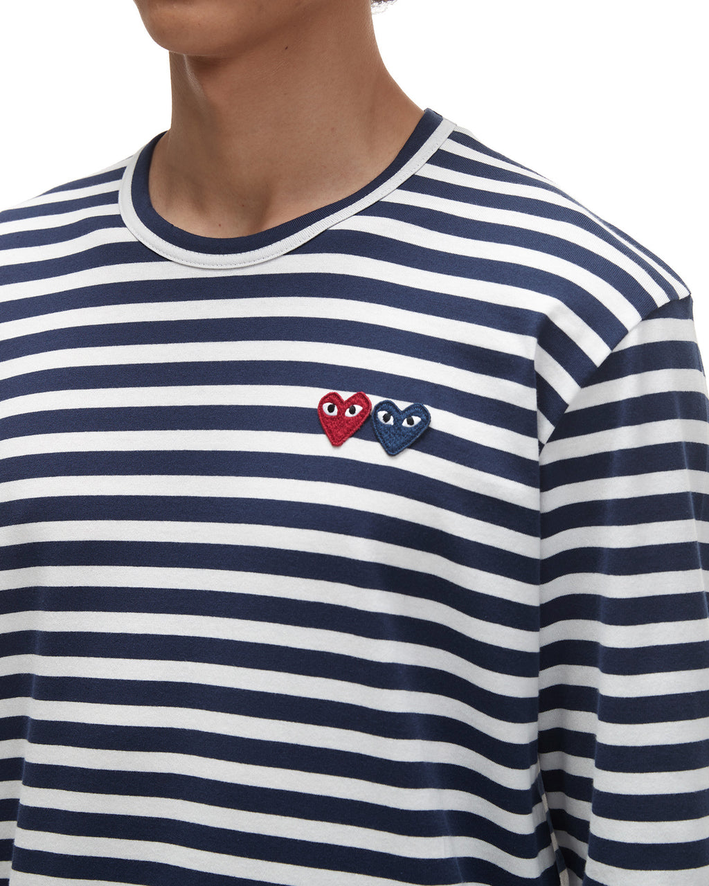 Double heart striped tee