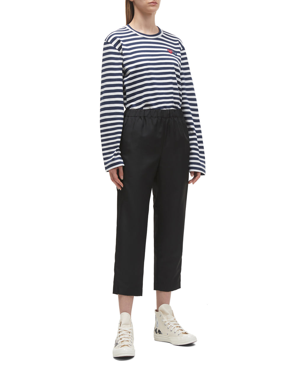 Double heart striped tee