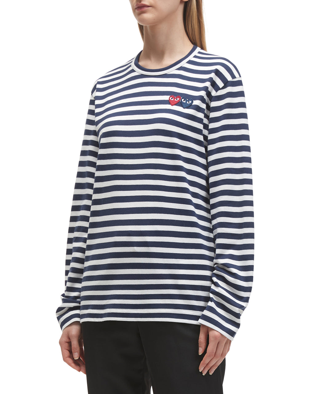 Double heart striped tee