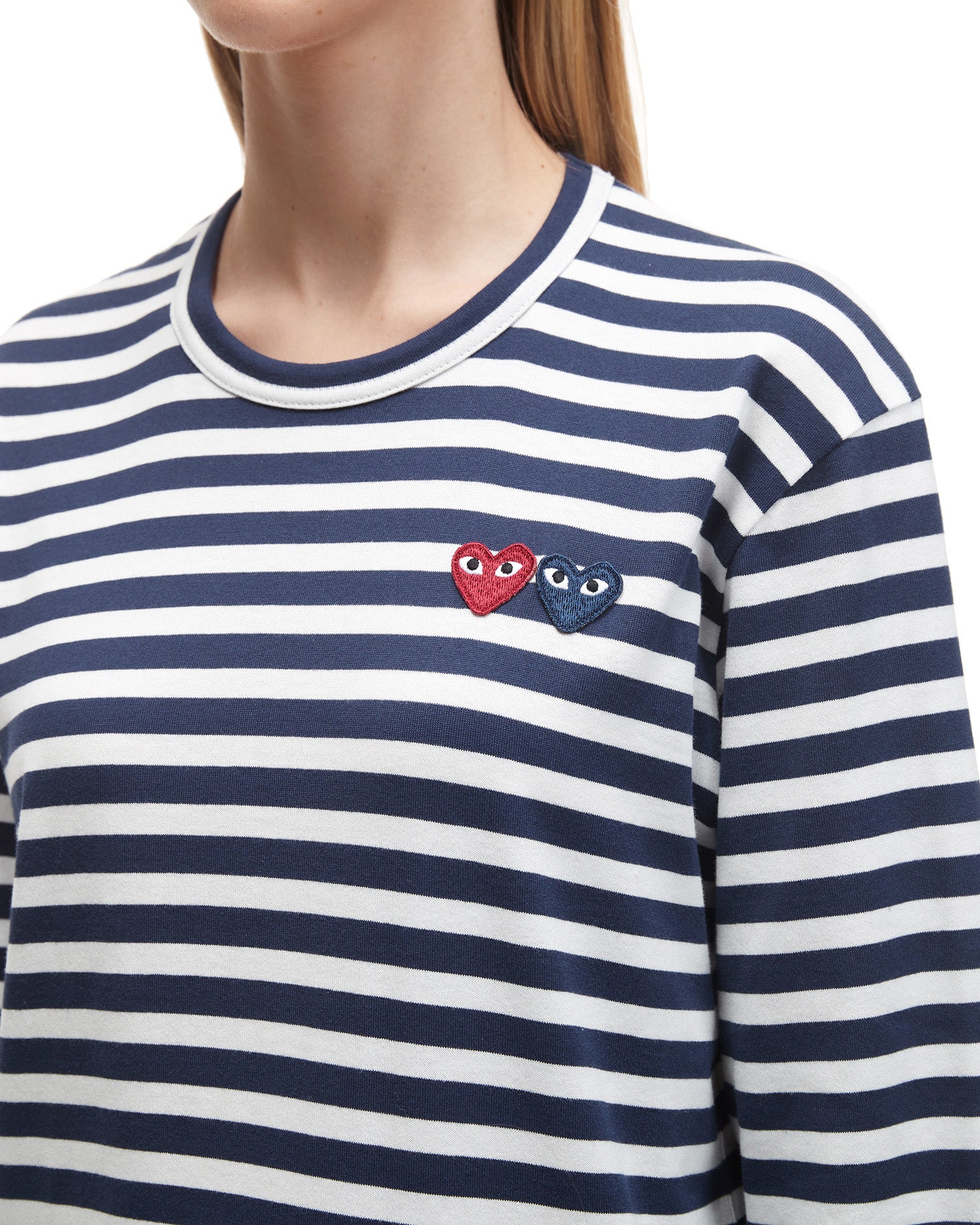 Double heart striped tee