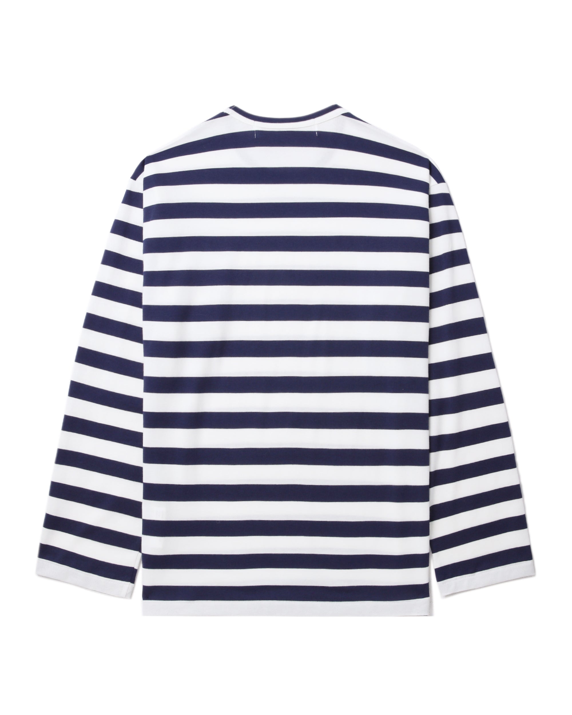 Rhinestone heart wide stripes tee