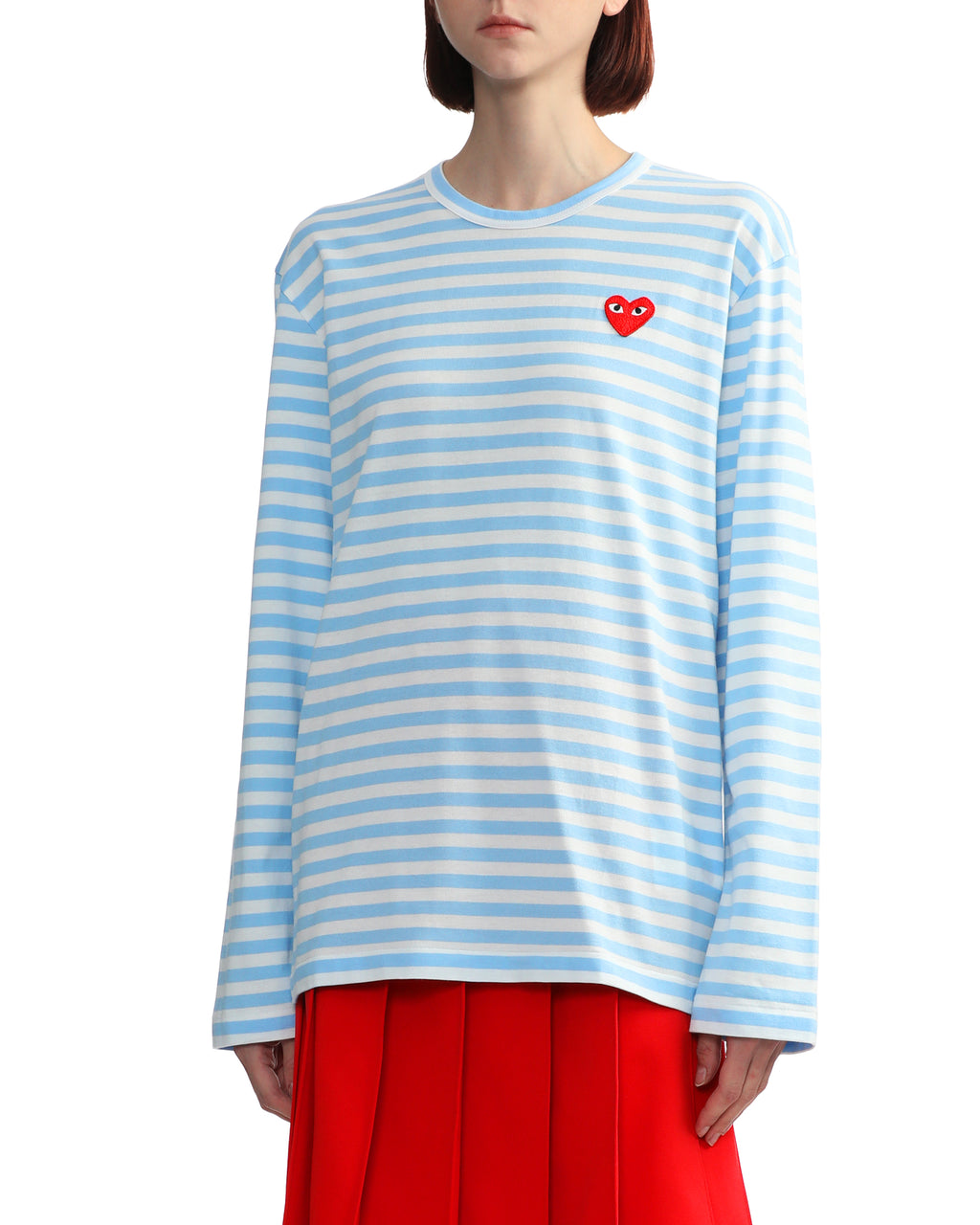 Heart logo striped tee