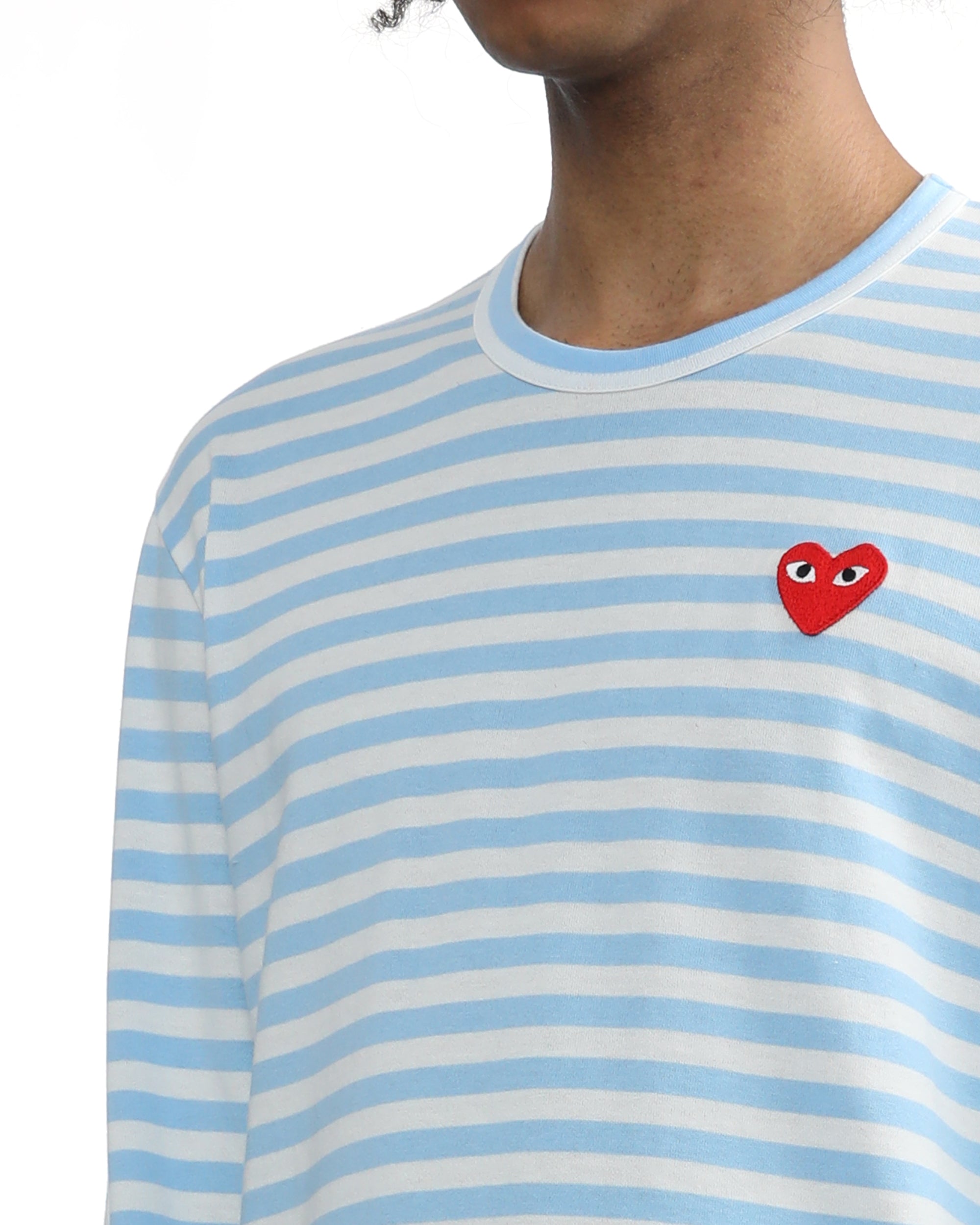 Heart logo striped tee