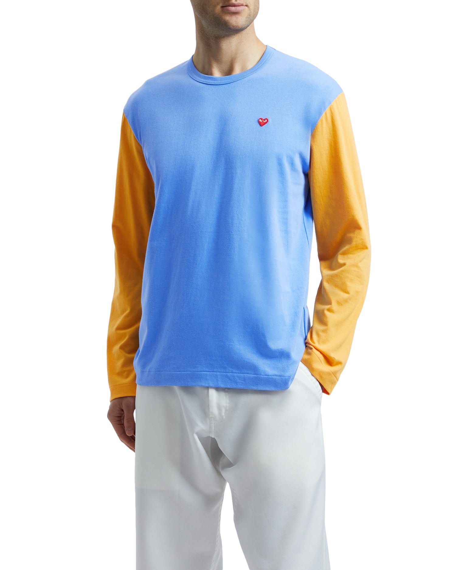 Heart logo panelled L\u002FS tee