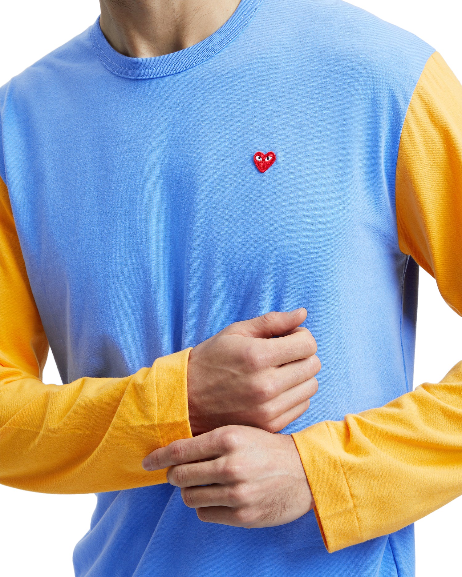 Heart logo panelled L\u002FS tee