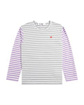 Heart logo striped L\u002FS tee
