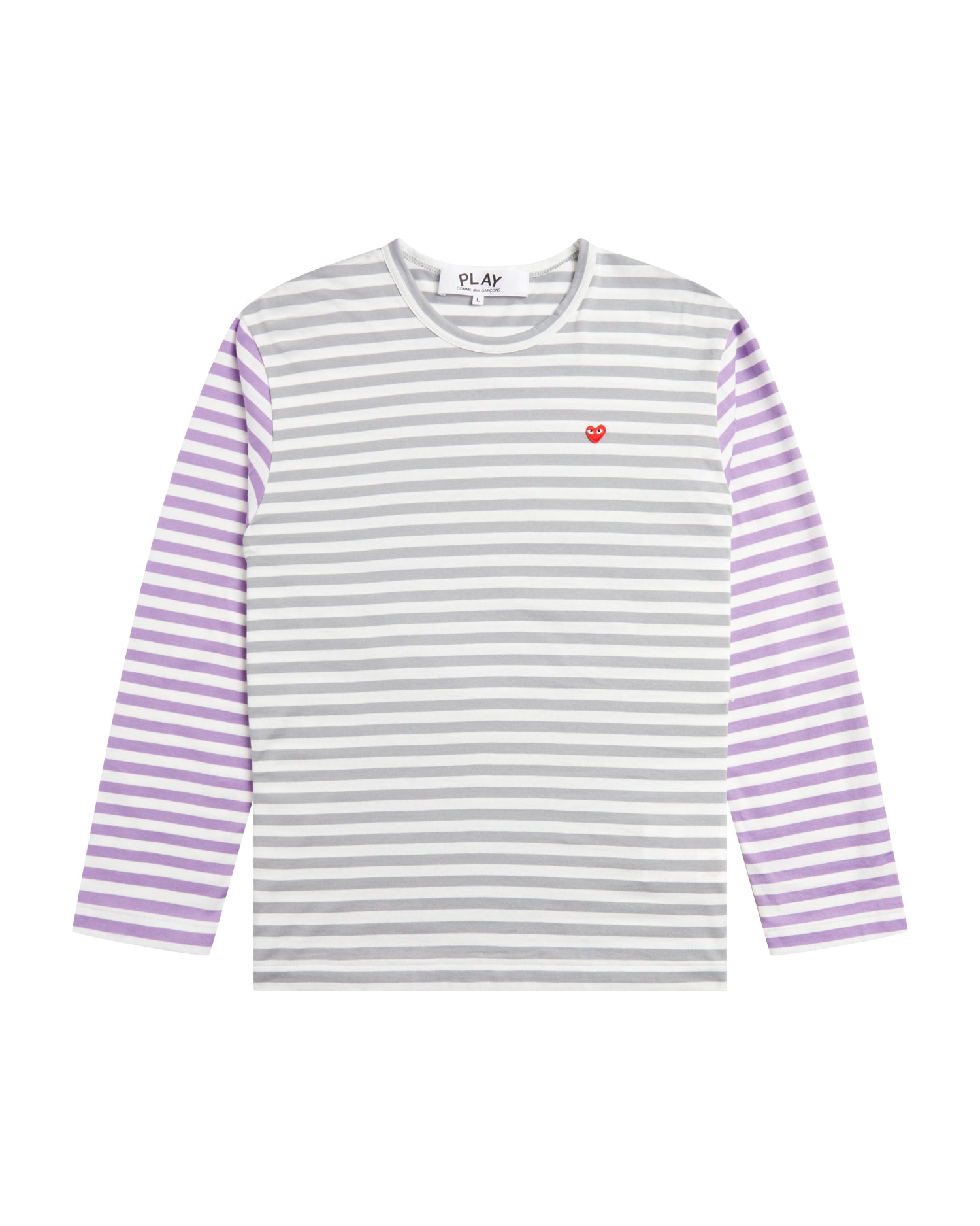 Heart logo striped L\u002FS tee