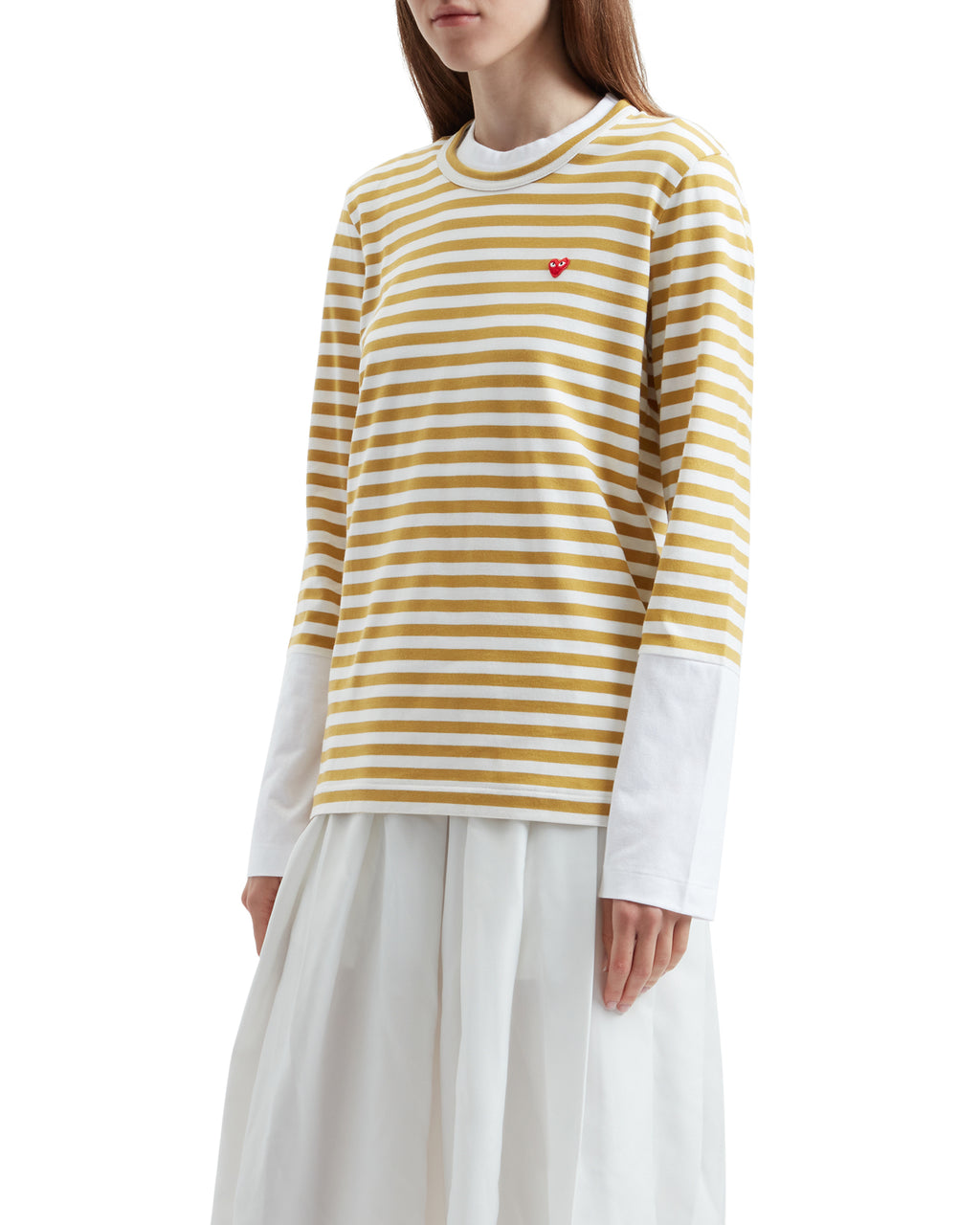 Heart logo stripe tee