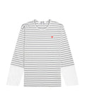 Heart logo stripe tee