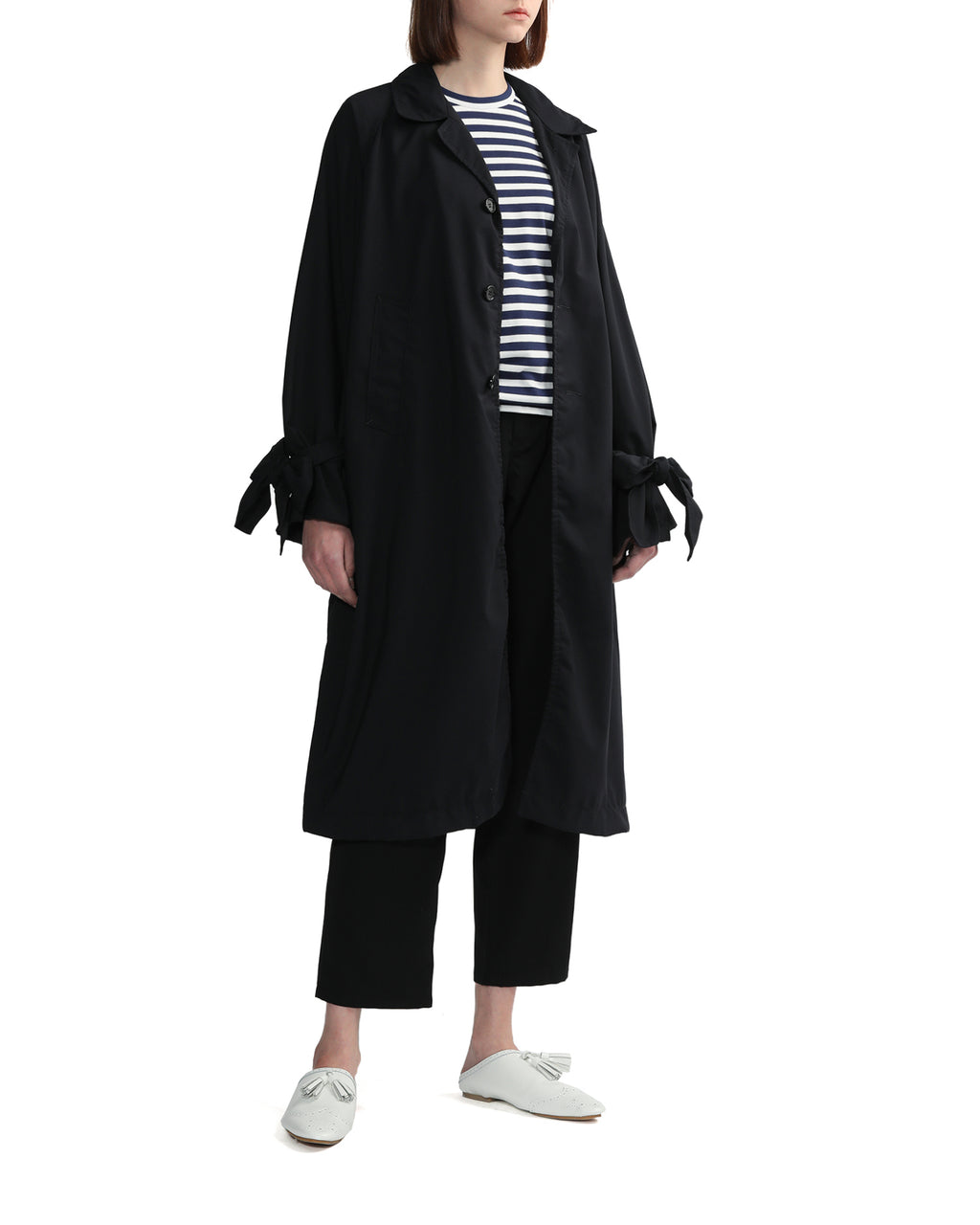 X INVADER striped long-sleeve tee