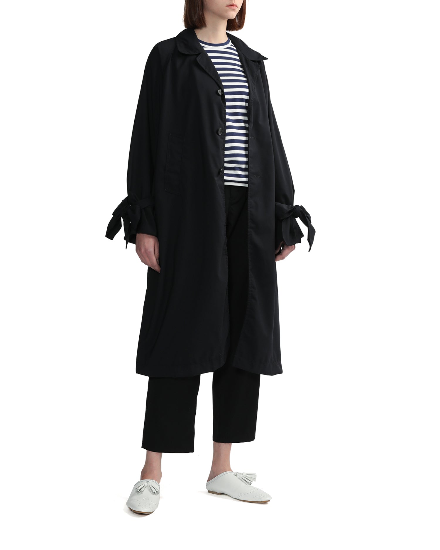 X INVADER striped long-sleeve tee