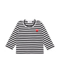 Kids heart logo stripe tee