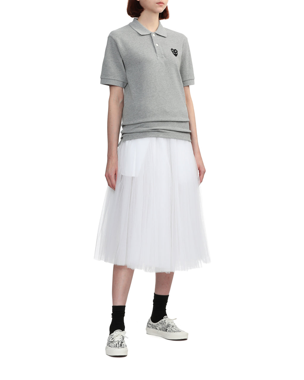 Stacked heart polo shirt