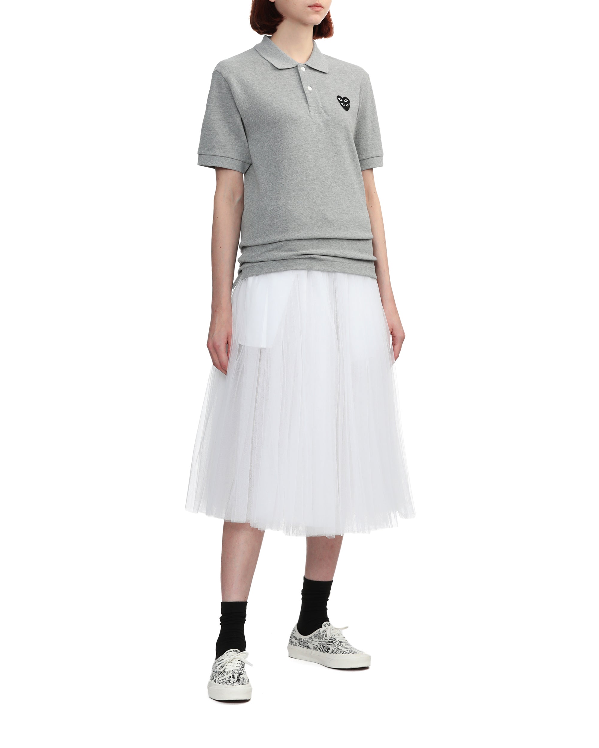 Stacked heart polo shirt