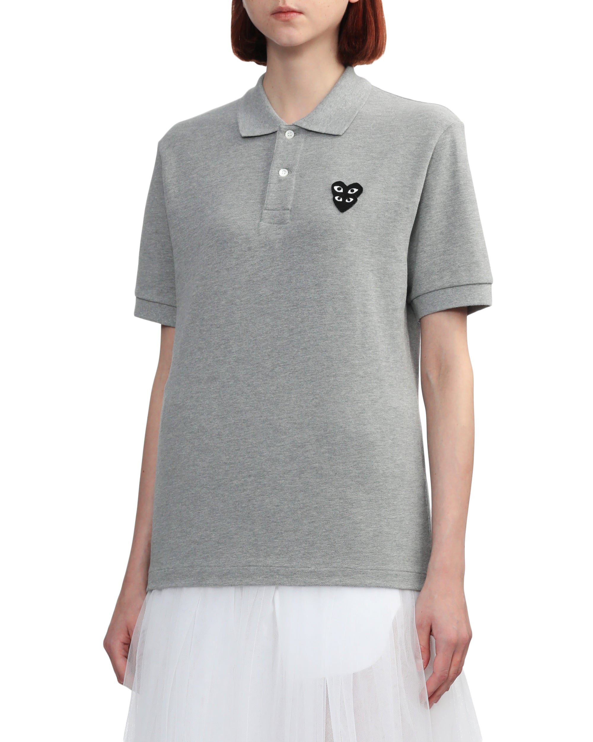 Stacked heart polo shirt