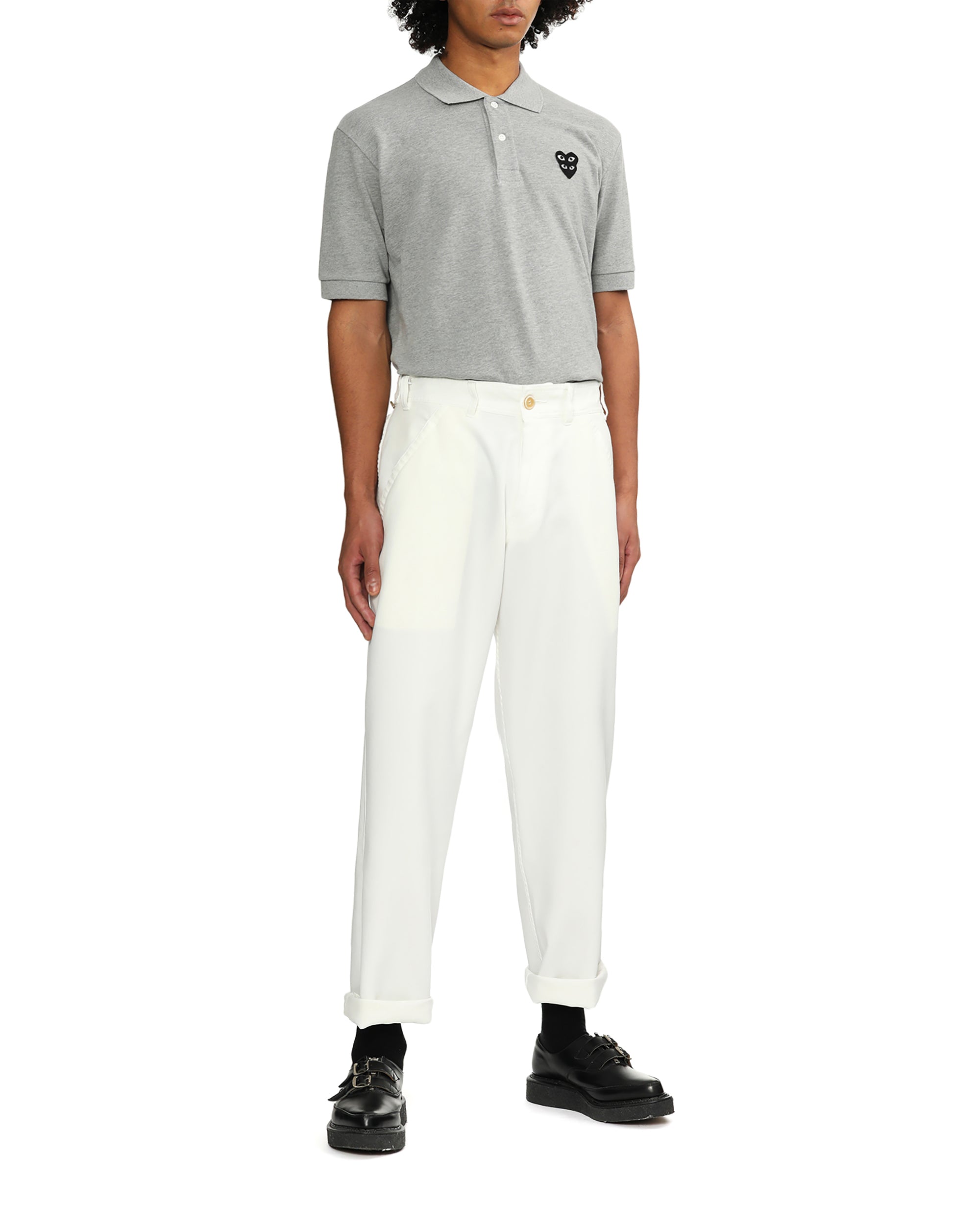 Stacked heart polo shirt