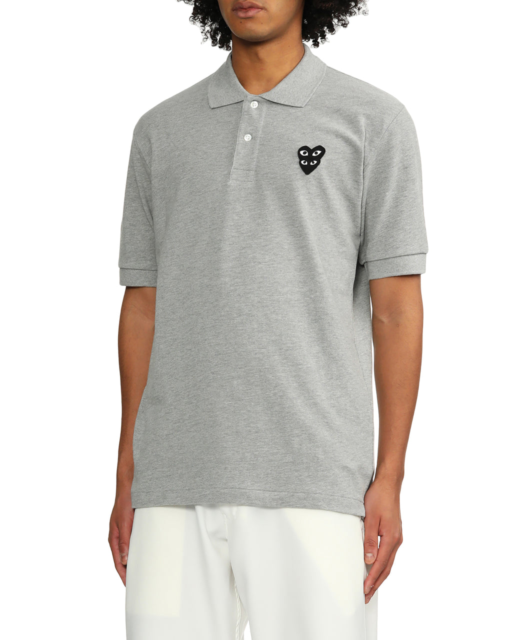 Stacked heart polo shirt